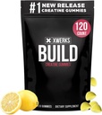 Xwerks Erkekler ve Kadınlar için Kreatine Gummies, 120 Kont, %100 Saft Kreatin Monohidrat, Limon Flavored Muscle Building Gummies 4g Per Service, Pre Workout AntiEnergy, 5000mg Total Kretine
