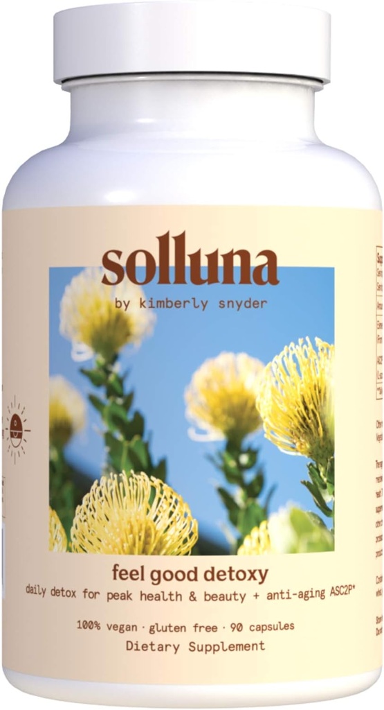 Solluma by Kimberly Snyder Oxygenated Magnesium Colon Cleanse with Asc2P — Απαλή Αποτοξίνωση και Ανακούφιση με Αίμα — Γρήγορη Δράση, Μη-Laxative Detox for Digestive Health (90CT) Vegan & Non-GMO