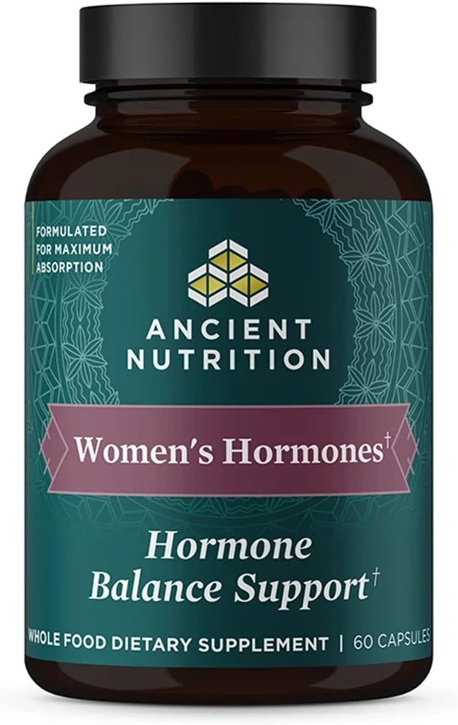 Ancient Nutrition Women's Hormones, Helps Reduce Stress, Supports Energy, Hormone Balance, Gluten Free, Paleo και Keto Friendly, 60 κάψουλες