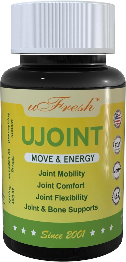 UJoint Move & Energy Joint Flexability and Mobility Diyetary Supplements, 30 Day Supply, 60 Capsules (1)