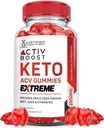 Justified Laboratories Activboost Keto Acv Gummies Extreme 2000MG Active Boost Chem Gummies Apple Cider Vinegar Activ Boost Formulad with Pomegranate Beet Juice B12 Vegan Non GMO 60 Gummys