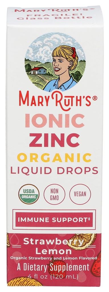 Ruth's, Ionic çinko Strawberry Lemon Organic, 4 Fl Oz