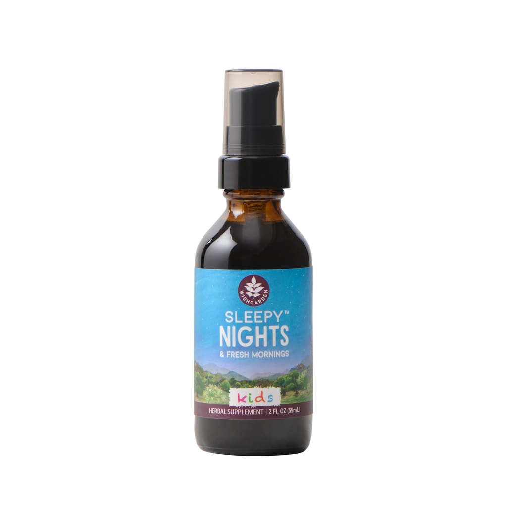 WishGarden Herbs Çocuklar için Uyku Geceleri - Melatonin olmadan Herbal Uyku Yardımı Tincture, Organic Sleep Supplement with Passionflower & Scullcap, Supports Safe and Restful Deep Sleep, 2oz