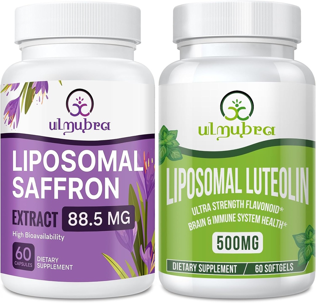 Liposomal Saffron Συμπληρώματα 88, 5 mg με Luteolin 500 mg
