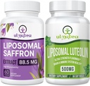 Liposomal Saffron Supplements 88.5 mg with Luteolin 500 mg