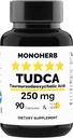 MONOHERB TUDCA - Tauroursodeoxycholic Asit - Capsule başına 250 mg - 90 Vegetarian Capsules - ABD'de Made in USA
