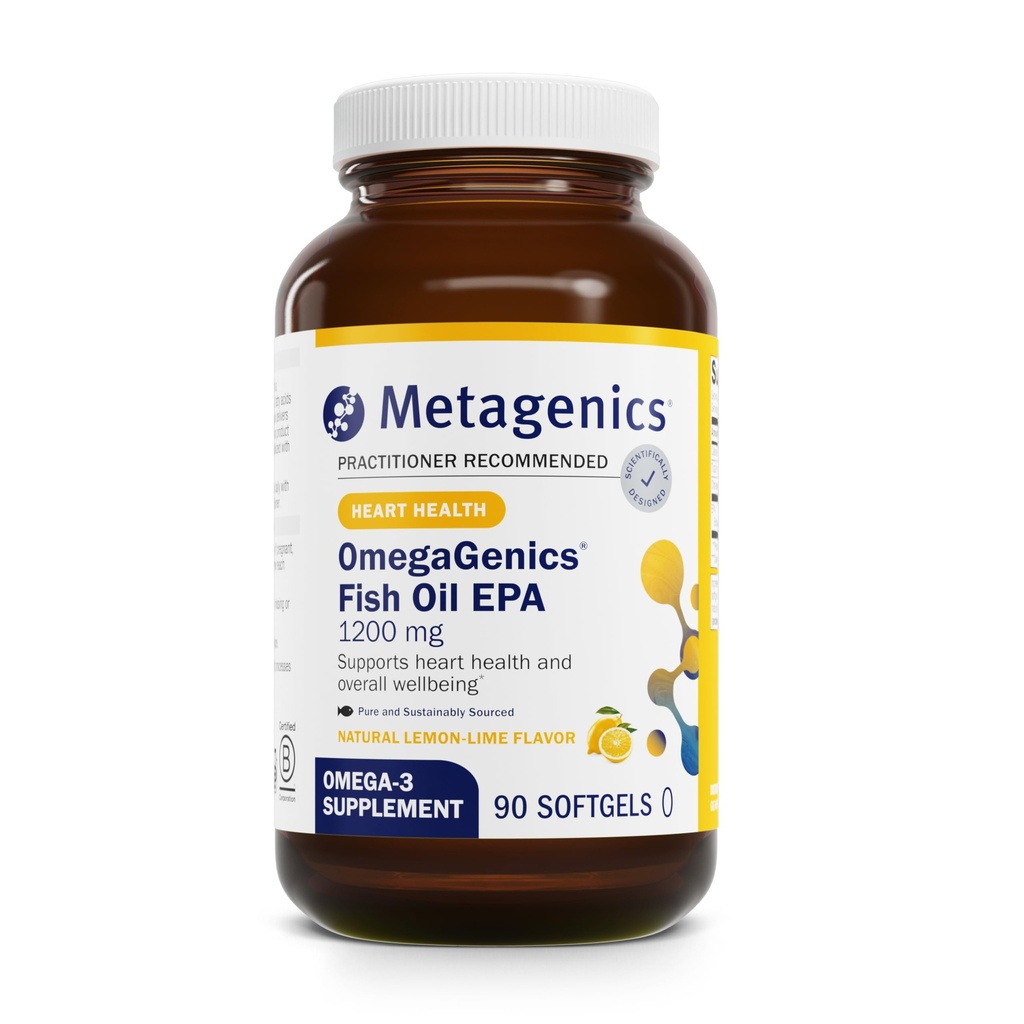 Metagenics OmegaGenics Fish Oil EPA 1200 - Omega-3 Fish Oil Supplement - For Heart Health & Immune System Health* - 90 Softgels