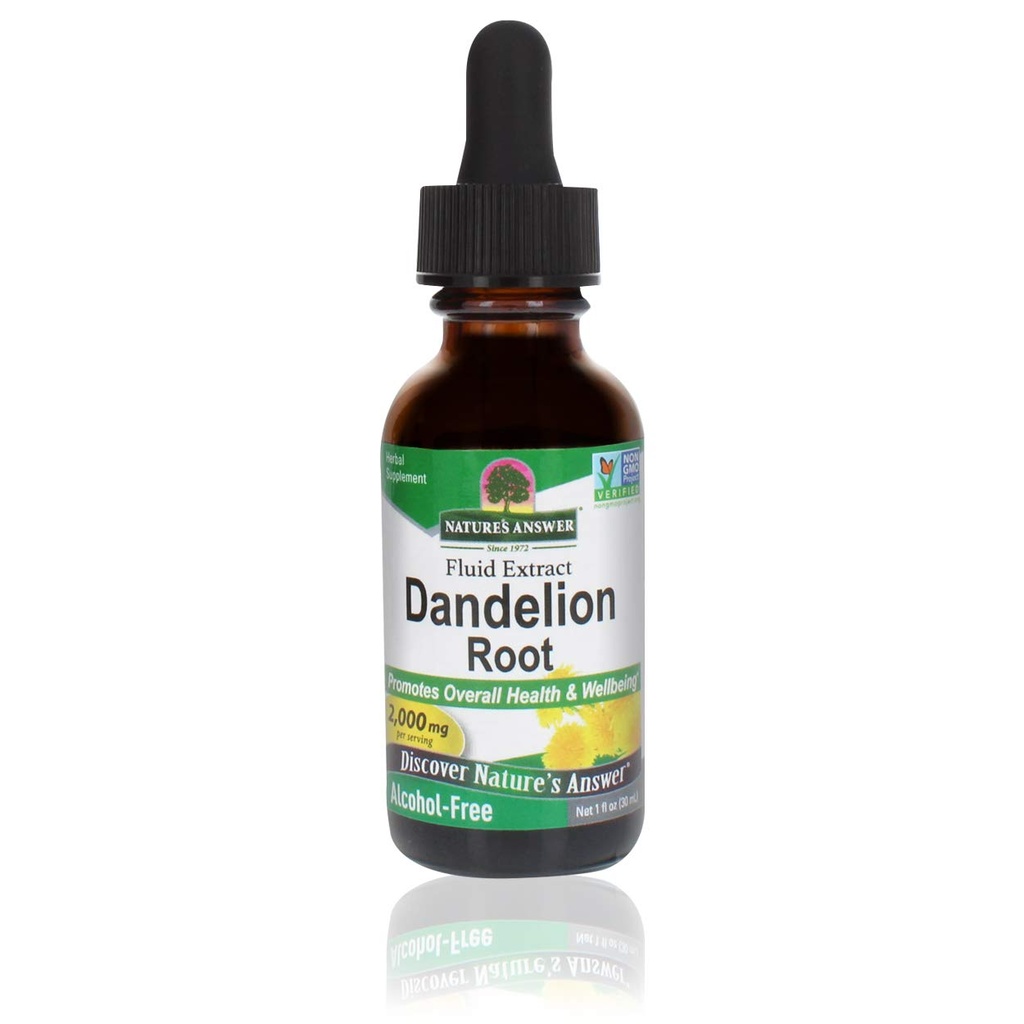 Απάντηση της φύσης Αλκοόλ Δωρεάν Dandelion Root Extract 1 ρευστή ουγγιά 
