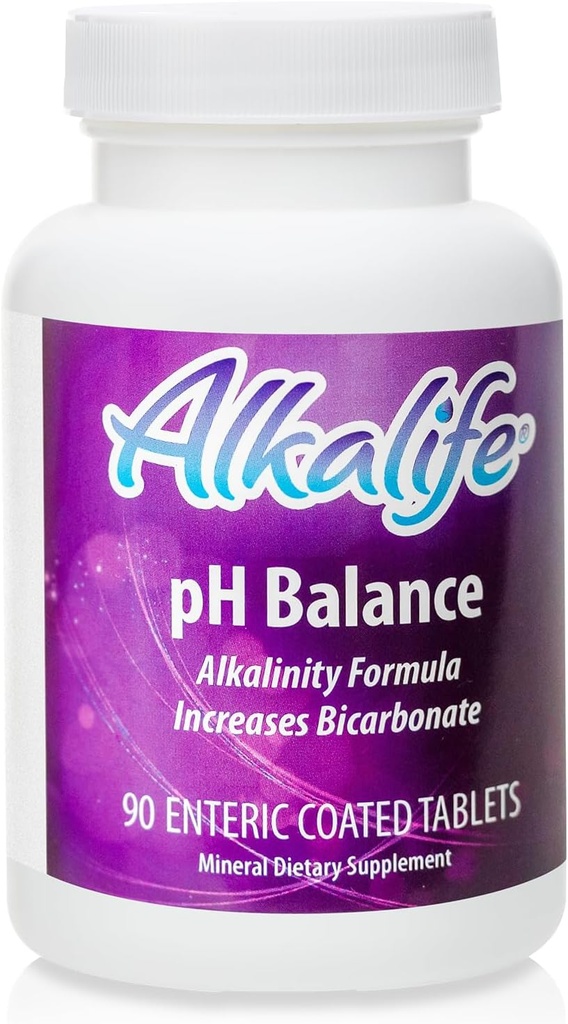 alkalife pH Denge Pilleri | İlk Patentli Bazilin sodyum & Potasyum Bikarbonat Tamam | Neutralize Asit, Balance PH, Immune Support, Peak Performance, Detox – 90 Tabletler