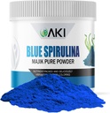 AKI E18 Grade Blue Spirulina Toz Paketi – Ultra Yoğun Phycocyanin Superfood – Deep Blue, Vegan & Non-GMO – Smoothies, Ice Cream, Yogurt veya Pastries – 2oz/57g