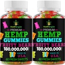2PACK Hemp Gummies Premium Hemp Gummy Bears-for Sleep, Calm, Relax-Omega Hemp Oil, Natural High Potency Hemp Party Edibles- Made in USA
