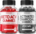 Keto ACV Gummies (60 Count) Σύνθετη φόρμουλα απώλειας βάρους και ενεργοποιημένη Gummies άνθρακα (60 Count) Υγιεινή υποστήριξη Detox & Cleanse - Formulated from Organic Coconut Shells - Non GMO, Vegan & USA Made