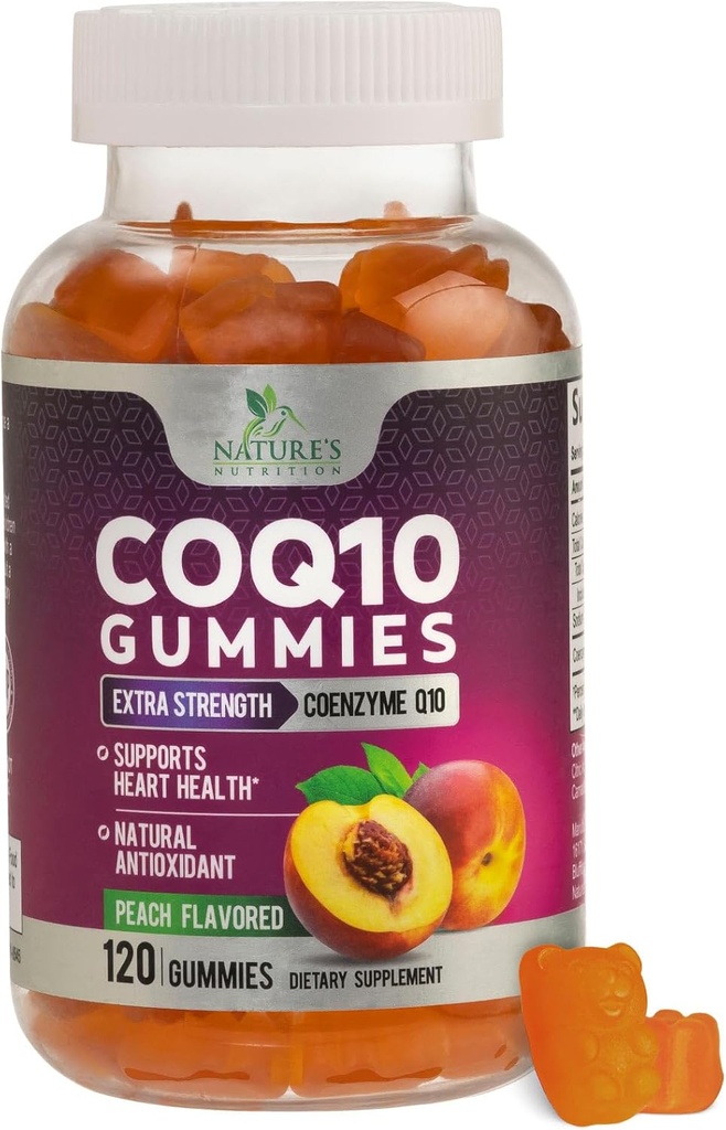 CoQ10 Gummies 100 mg - 3X Güçlü, Yüksek Aborpsiyon, Kalp Sağlığı Desteği ve Enerji Üretimi için Antioksi Supplement, Ultra Coenzyme Q10 Vitaminleri, Coq 10 Supplements, Non-GMO - 120 CoQ10 Gummies