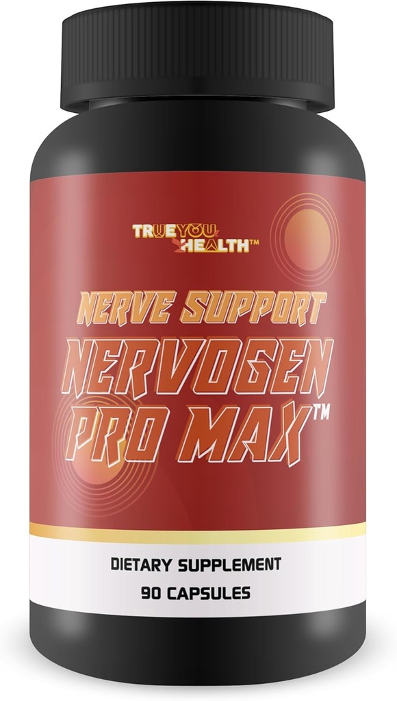 Nerve Support Nervogen Pro Max - Premium Nerve Health Support Formula - Destek Soothe Nerve Discomfort - Vitamin C, Vitamin D, Turmeric - Optimal Kan Akışı
