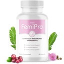 Femipro Bladder Control Supplements for Women & Men, Natural Herb & Probiyotik Mix, Supports Urinary Tract Health & Microbiome Balance | Made in USA Non-GMO, 30 Capsules, 1 Moon Supply