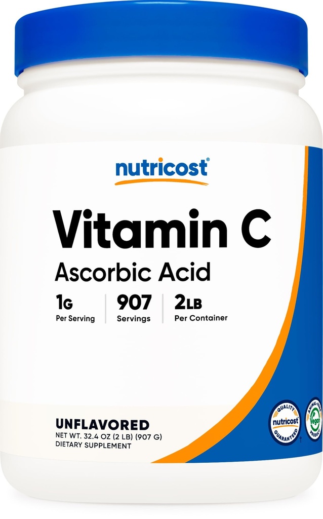 Nutricost Ascorbici Toz (Vitamin C) 2 LBS - Gluten Free, Non-GMO