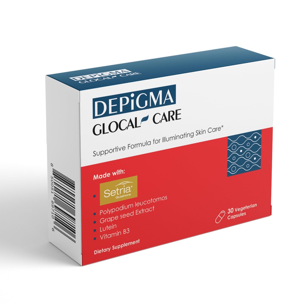 GlocalCare Depigma Hyperpigmentation, Melasma & Dark Spots with Glutathione, Polypodium Leucotomos, Grape Tohum & Marialtı Ekstraksiyon