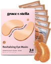 Grace & stella Caffeine Under Eye Patches - Αφύπνιση Eye Patches for Puffy Eyes and Dark Circles - Under Eye Mask Patches with Niacinamide & Hyaluronic Acid - Vegan, Cruelty-Free (Bronze, 24 Pairs)