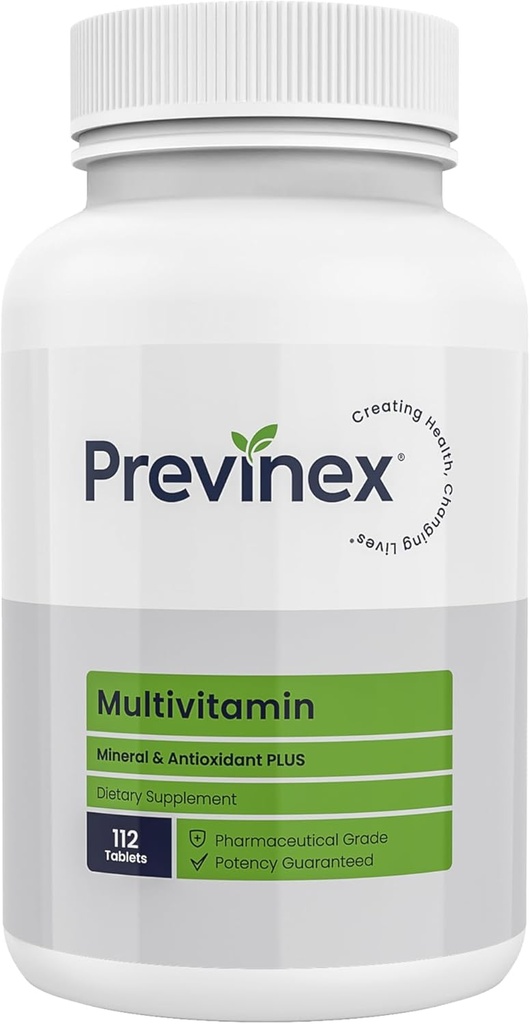 Multivitamin, Mineral & Antioxidant Plus - Πολυβιταμίνη για άνδρες & γυναίκες με ζωτικά θρεπτικά συστατικά, βιταμίνη C & βιταμίνη D & βιταμίνη Ε, 112 δισκία