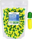 XPRS Nutra Boyutu 00 Boş Kapsüller - 1000 Kont Boş Gelatin Capsules - Pills DIY Capsule - Do-It- Yourself Supplements (Green/Yellow)