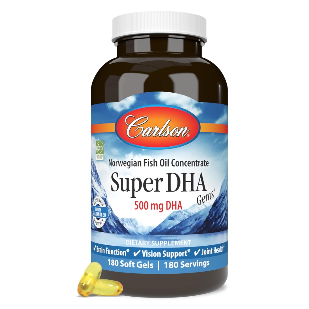 Carlson Labs - Super DHA 500 mg. - 180 Softgels