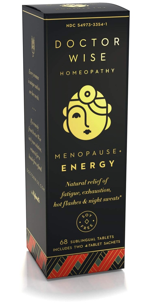 Hyland'ın Menopause Natural Homeopathic Relief of Fatigue, Ejenion, Hot Flashes ve Night Sweats, Doktor Wise Menopause Energy, 68 Quick Discrypt Tablets