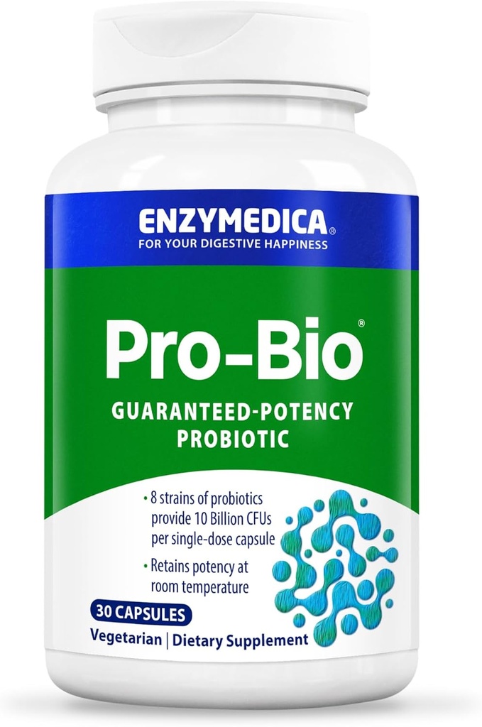Enzymedica, Pro- Bio, Ράφι Σταθερό, Στομάχι-Acid Ανθεκτικό Προβιοτικό για Υγιή Διέγερση, 10 δισεκατομμύρια CFU, 30 κόμης