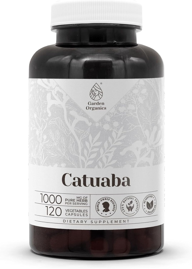 Catuaba 120 Capsules | High-Potency Herbal Diyeter Supplements | Made with Sebze Capsules and Catuaba (Trichilia catigua, Erythroxylum vacciniifolium)