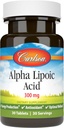 Carlson - Alpha Lipoic Acid, 300 mg, Energy Production, Universal Antioxidant, 30 Tablets