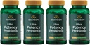 Swanson Ultra Potency Probiyotik Digestive Health Immune System Support 66 Milyar CFU Prebiyotik NutraFlora scFOS 60 DRcaps Veggie Capsules (Caps) (4 Pack)