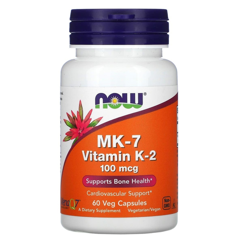Şimdi Gıdalar K-2 (MK7) Veg Capsules, 100 mcg, 60 Kont, 2 Paket