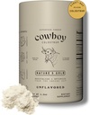 COWBOY COLOSTRUM Toz - Kadınlar ve Erkekler için Bovine Colostrum Toz - İlk Gün Sütlü Tüm Colostrum - Gut Health için Grass Colostrum Tamam, Immunity, Skin & Hair (Unflavored, 40 Hizmet)