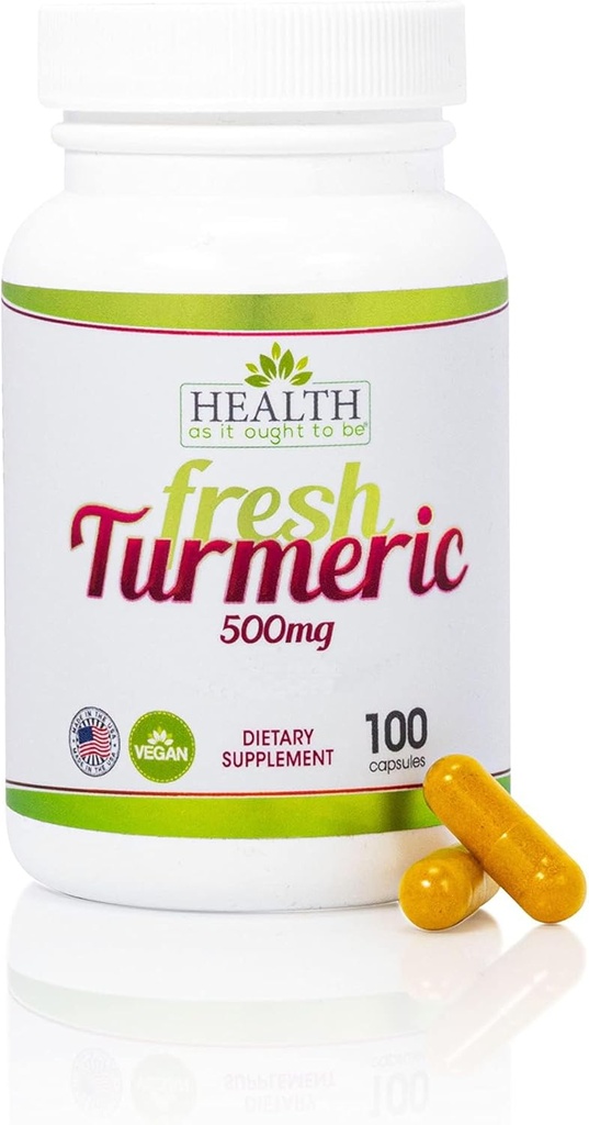Sağlık Taze Turmeric 500 mg Supplement Olmak Için Acı Etkisi | 100 Capsules