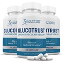 Αιτιολογημένα Εργαστήρια (3 Pack Glucotrust Advanced Formula Supplement Χάπια 180 κάψουλες