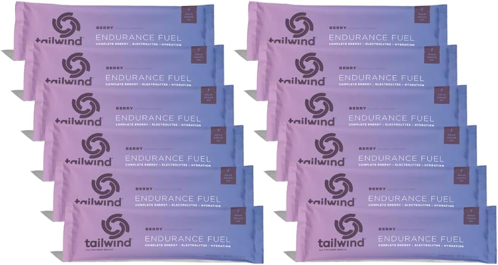 Tailwind Beslenme Endurance Yakıt, Spor İçecek Toz Tek Electrolytes, Non-GMO, Free of Soy, Süt ve Gluten, Vegan-Friendly, Berry, 12 Paket