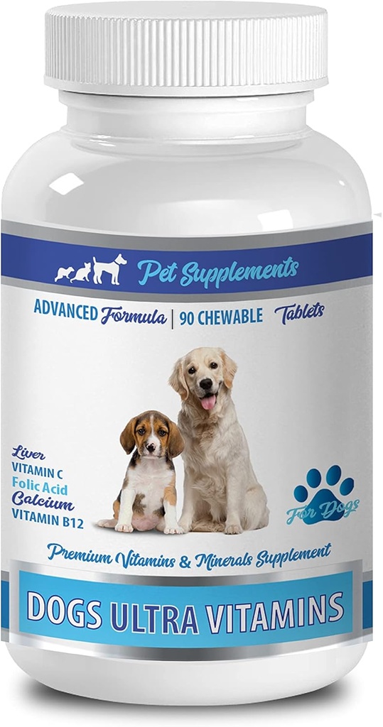 Köpek Göz Tamamı - Köpek Ultra Vitaminleri - Mineraller - Temel NUTRIENTS - Premium ve Doğal - Dogdis Supplements - 1 Şişe (90 Chews)