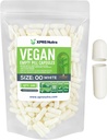 XPRS Nutra Boyutu 00 Boş Kapsüller - 100 Kont Boş Vegan Capsules - Vejetaryen Boş Pills - DIY Sebze Kapsülü - Veggie Pill Caps (Beyaz)