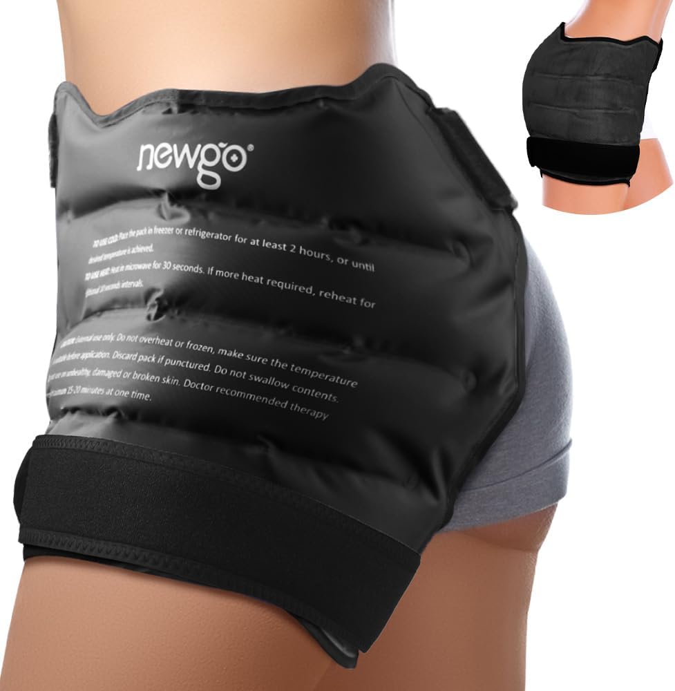 Hip değiştirme cerrahisi için YENİGO Buz Paketi, Gel Cold Pack Hip Buz Saçı Hip Bursitis, Scia, Flexor Pain, Inflammation, Swelling - Black Pack Hip Ice