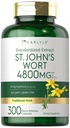 Carlyle St John's Wort Capsules | 4800 mg | 300 Count | Non-GMO & Gluten Free Supplement | Standardized Extract