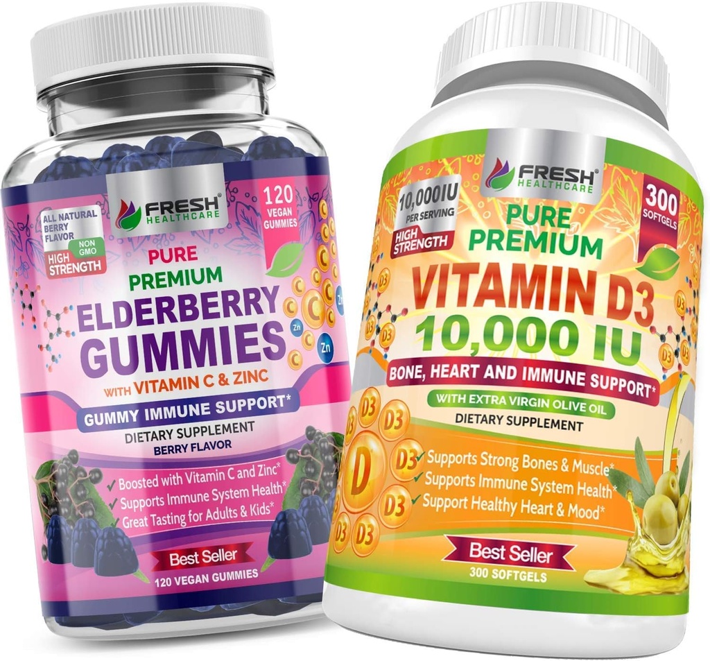 FRESH SACARE Elder Gummies ve Vitamin D - Sche