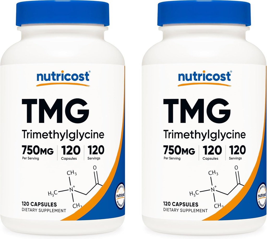 Nutricost TMG 750 mg, 120 Capsules (2 Şişe)