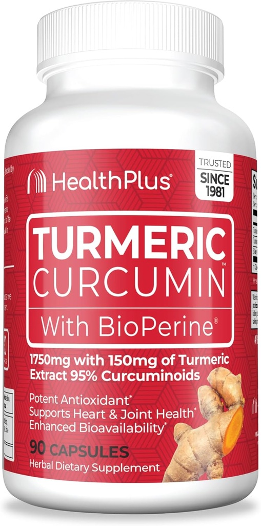 Sağlık Plus Turmeric Curcumin, 90 Capsules, 30 Hizmet