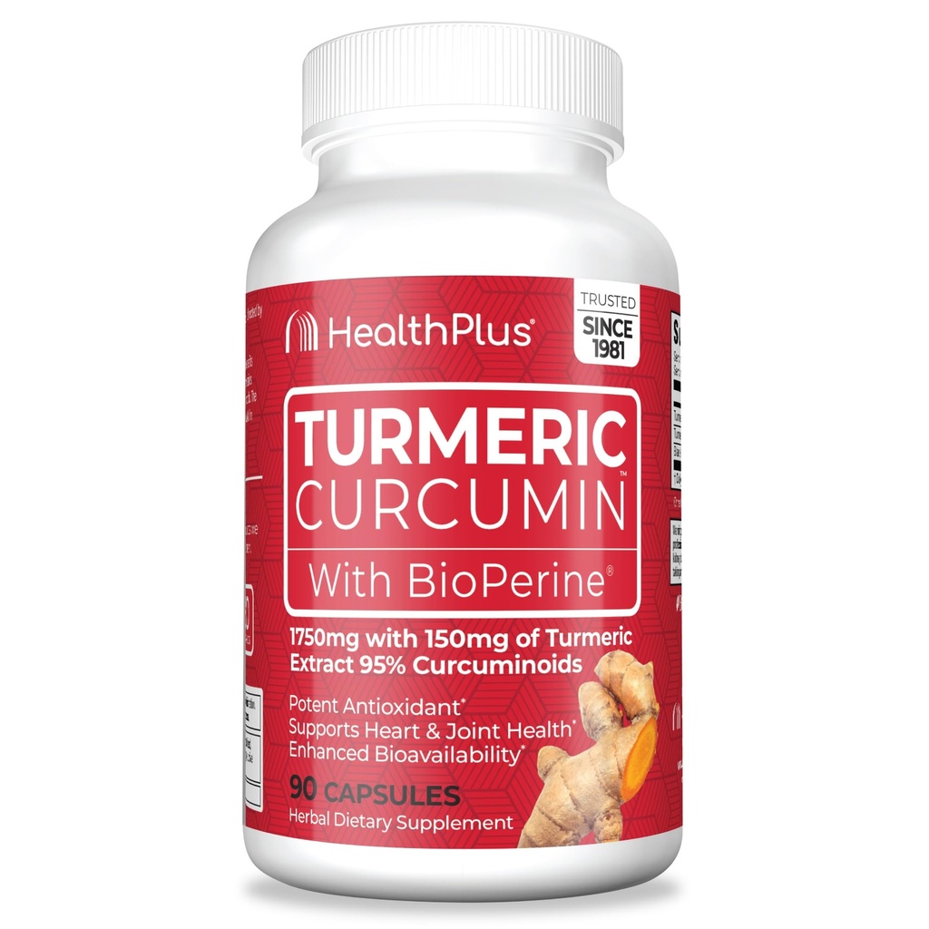 Sağlık Plus Turmeric Curcumin, 90 Capsules, 30 Hizmet