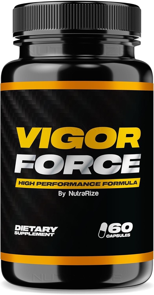 NutraRize Vigor Force for Men, Ανδρικές κάψουλες υψηλής απόδοσης, Όλα τα φυσικά συμπλήρωμα διατροφής για τη συνολική υγεία και ευεξία, Επίσημη κριτική χάπια 50 (60 κάψουλες)