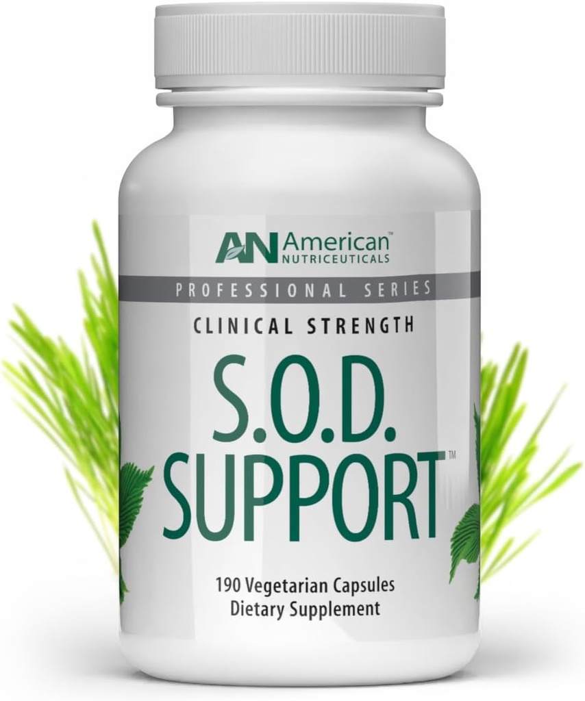 American Nutriceuticals – S.O.D. Support – 190 Capsules – Super Materials Dismutase'ın Doğal Üretimini Destekleyin – Serbest Radikaller, Destekler Intracellular Detoxification & Easy to Swallow