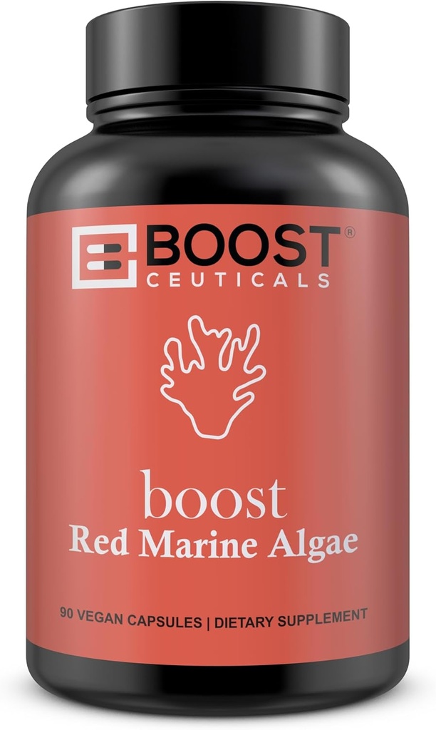 BoostCeuticals Red Marine Algae Gigartina 90 Vegan Κάψουλες Όχι Stearates, Δεν Silica Ανοσολογική Υποστήριξη, Μη-ΓΤΟ, Ορυκτό & Ασβέστιο Πηγή – 3 Μήνες Προμήθεια