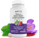 Matys Kids Good Night Sleep Support Chewable Tablets for Ages 4 Years +, No Melatonin Children Sleep Aid for Bedtime, Saffron & Magnesium, 30 Count