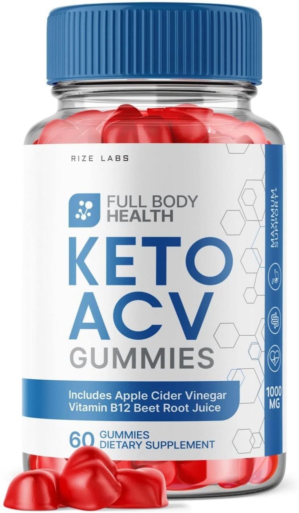 rize labs - Πλήρης υγεία του σώματος Keto ACV Gummies για Σύνθετη υποστήριξη απώλειας βάρους Max Formula δύναμη για την ενέργεια Full-Body (60 Gummies)