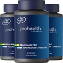 Magnezyum L-Threonate Supplement (Magtein), 90 Capsules | Klinik olarak Beyin Sağlığı için Desteklendi | Öğrenmeyi, Memory & Focus | 3rd Party Tested (3 Pack)