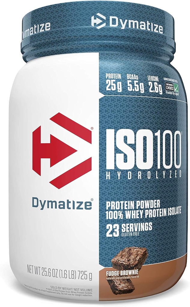 Δυναμώστε ISO 100 Whey Protein Powder με 25g Hydrolyzed, Fudge Brownie 1,6 Λίρες 25,6 Ουγγιά